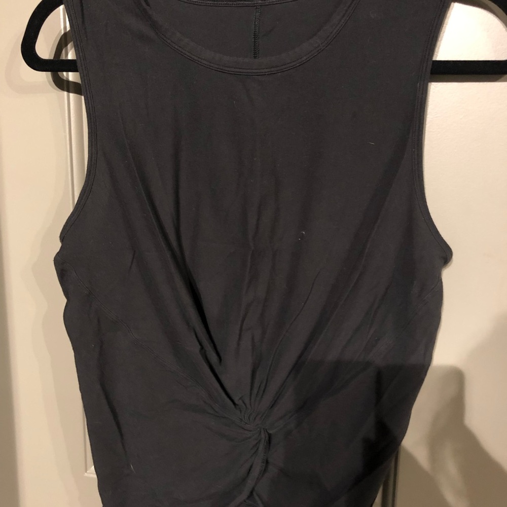 Lululemon Black twist front crop top